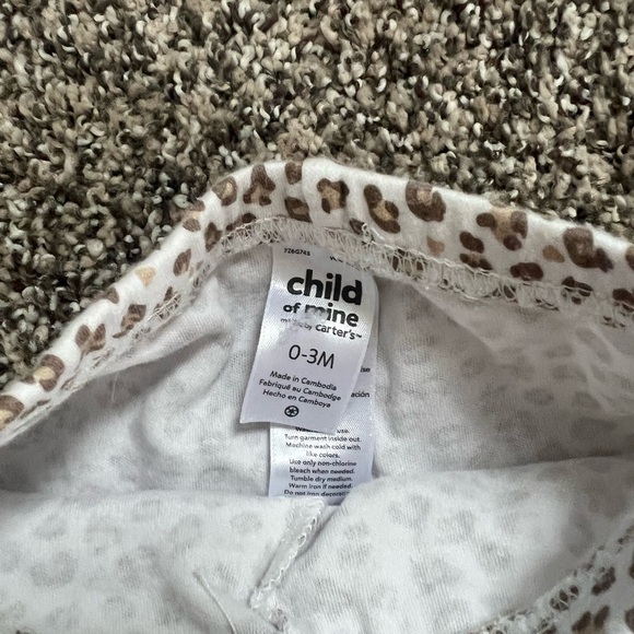 5/$10-Child of Mine by Carters Baby Girl Leopard Print Leggings Size 0-3 Months - Picture 2 of 3